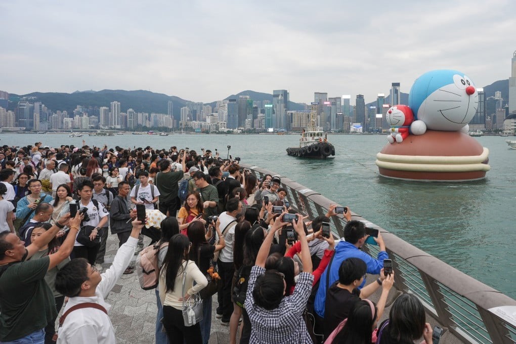 Hundreds flock to Hong Kong’s Water Parade featuring giant Labubu, Doraemon, Elmo | South China Morning Post